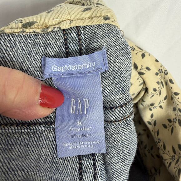 Gap 1969 Perfect Boot Maternity Dark Blue Denim Jeans Size 8R/30" Inseam - Panel - Picture 3 of 9
